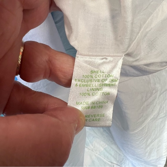 Lilly Pulitzer Sandrine Dress Shorely Blue Floral Striped Tossing The Line SZ 12 - Picture 4 of 6